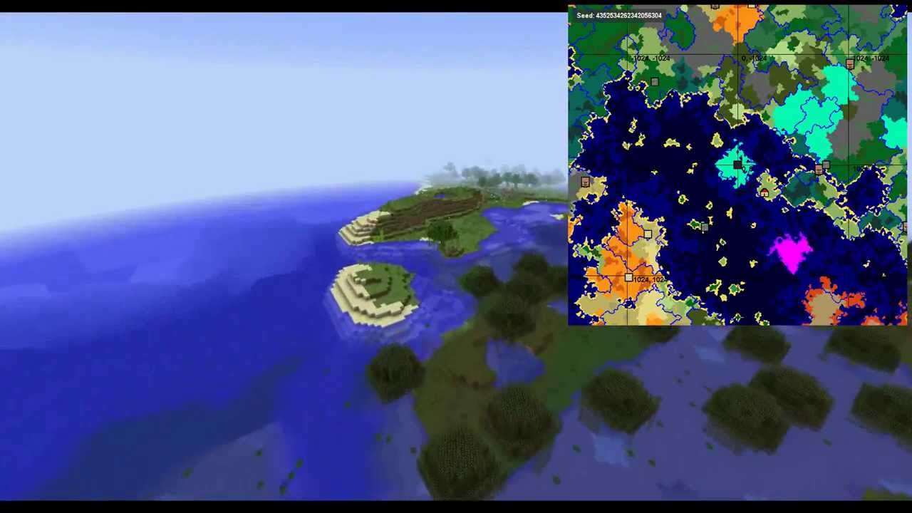 sZPeddy's Minecraft Seed Finder 002 - Spotlight on awesome seeds