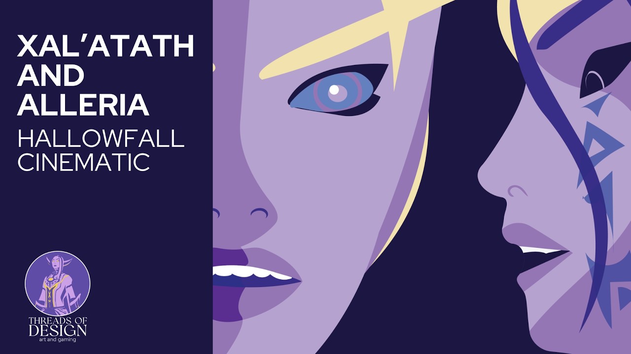 Xal'atath and Alleria World of Warcraft Illustration Timelapse