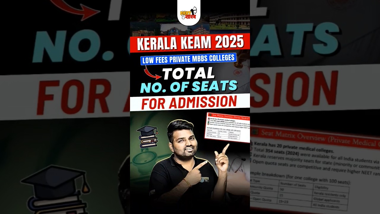 Kerala KEAM MBBS Admission Total No. of Seats | NEET UG 2025 Low Cutoff Private MBBS College