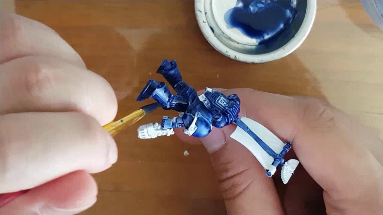 울트라마린 도색 (w40k - Ultranarine sergeant contrast painting)