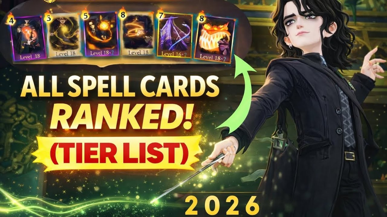 Tier List 2026 - ALL Spell Cards Ranked 🐍🖤 (Subscriber Request) | Harry Potter: Magic Awakened 