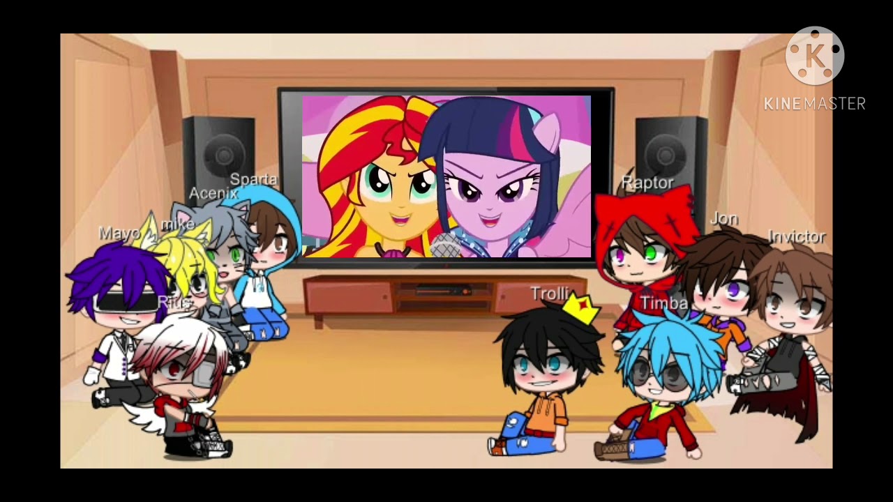 Los compas reaccionana a equestria girl 2/?