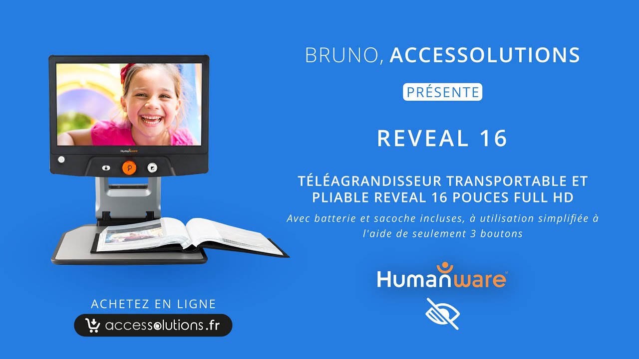 Téléagrandisseur portable • Reveal 16 • Humanware • pour personnes déficientes visuelles