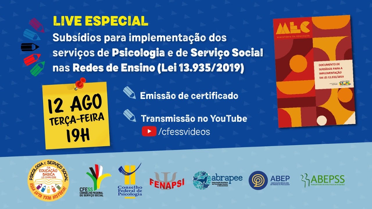 Live Subsídios para implementação da Lei 13.935/2019
