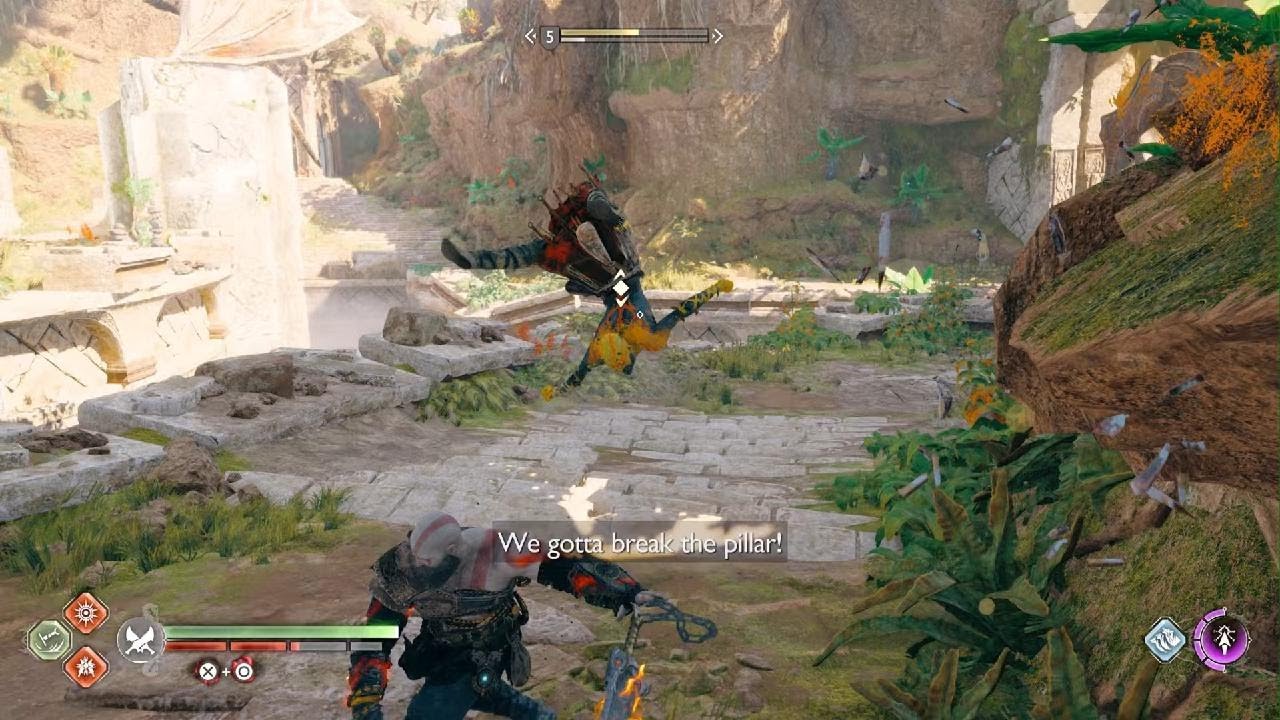 God of War Ragnarök get rid of the Dragon in the sinkhole.