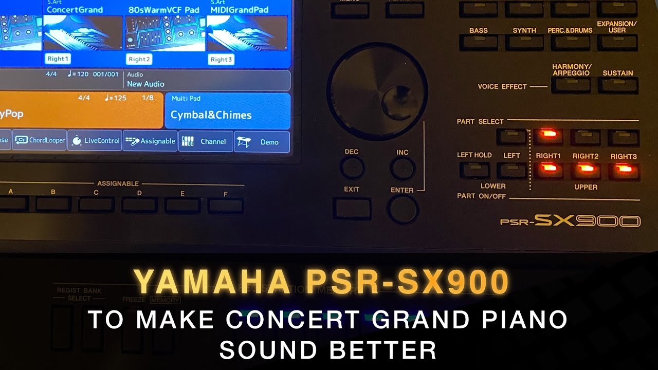 To make the piano of the yamaha psr-sx900 sound better and professional