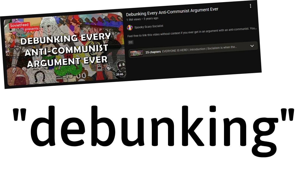 This Communist didn't debunk ANYTHING.