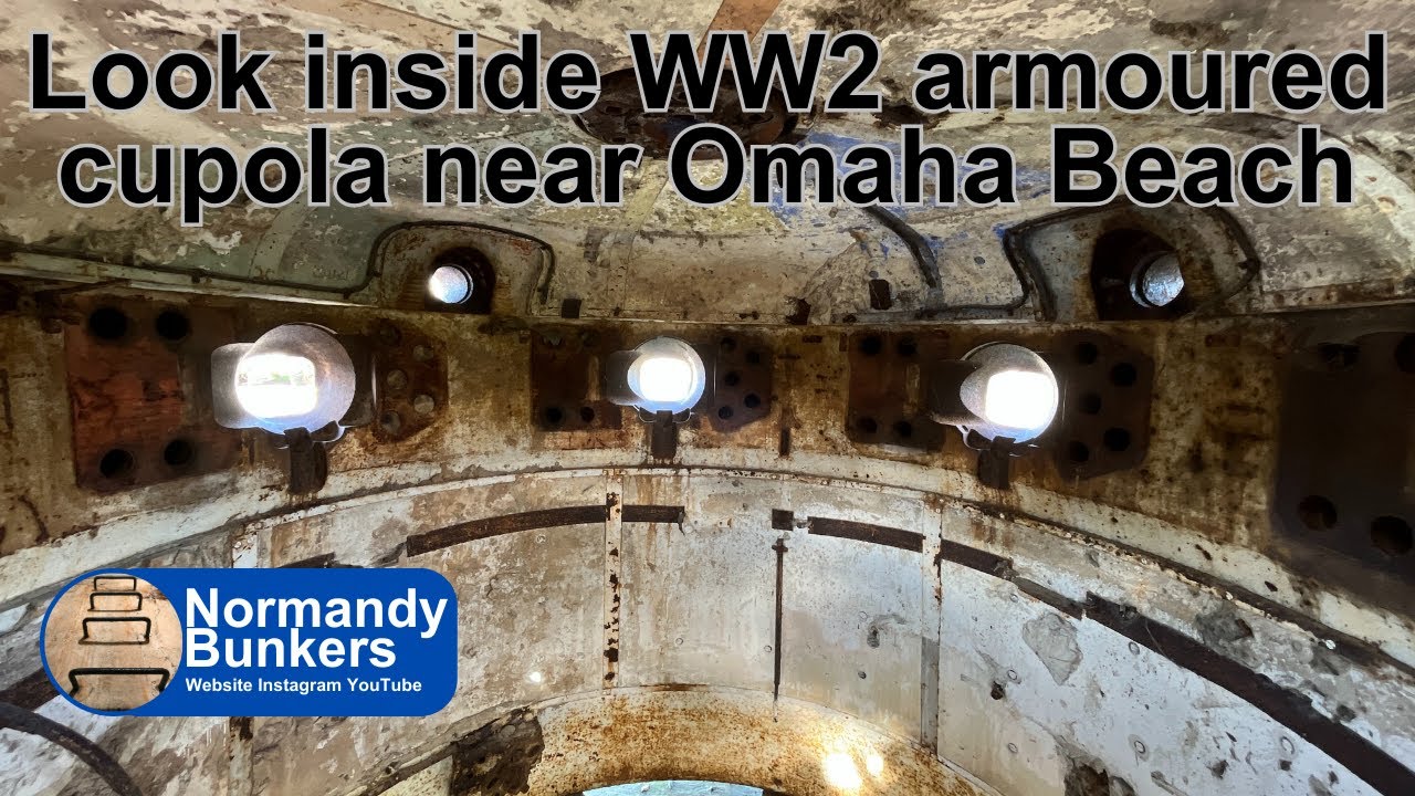 LOOK INSIDE WW2 ARMOURED CUPOLA IN NORMANDY