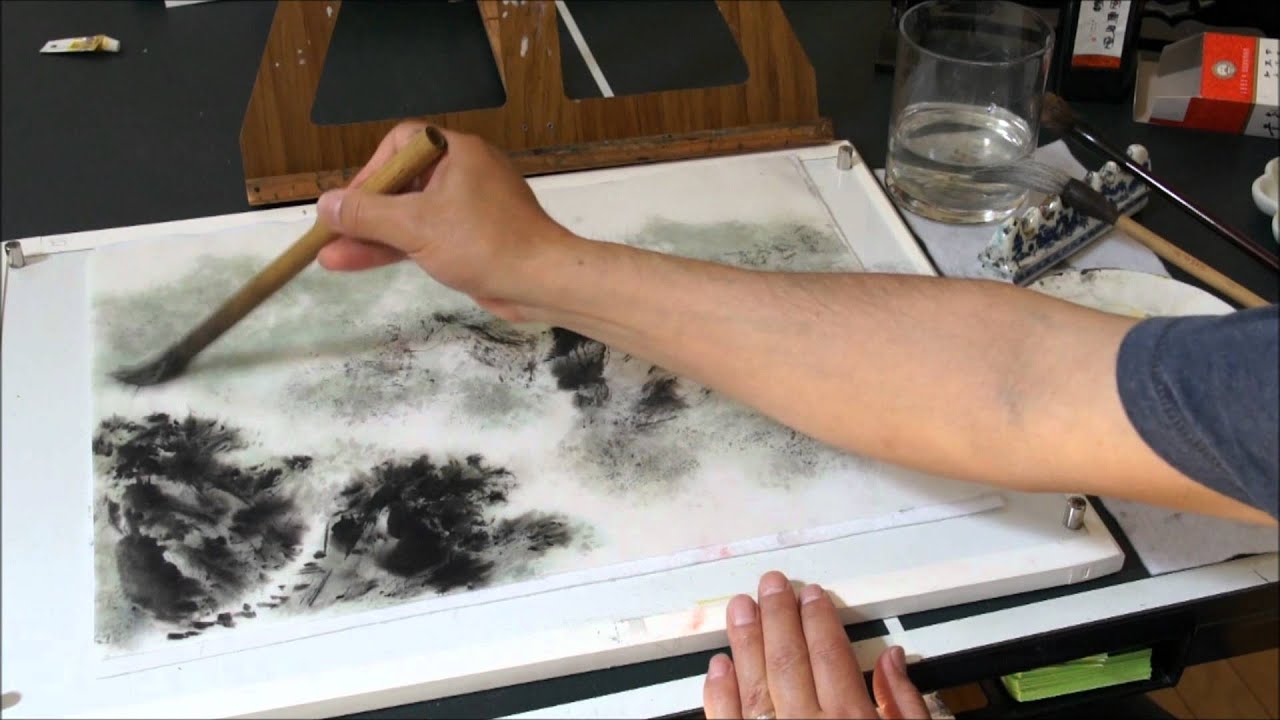 How to Paint Cloud & Mist in Chinese Landscape Painting Using Cotton Xuan Paper HD(2/2)