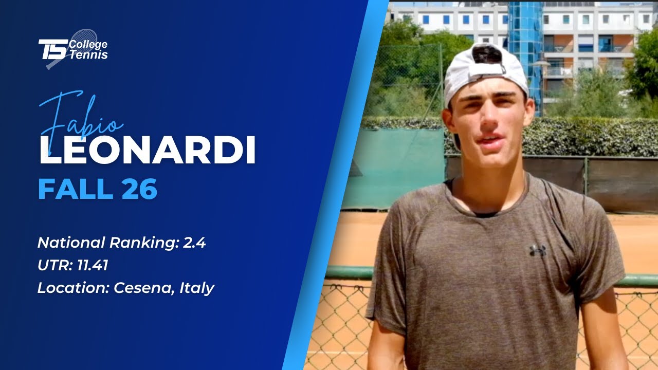 Fabio Leonardi College Tennis Recruiting Video Fall 26