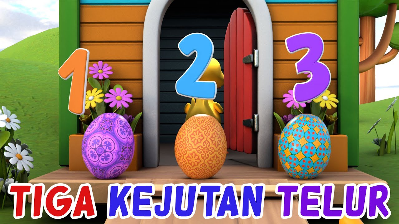 Tiga Kejutan Telur 🥚🥚🥚 Lagu Anak Indonesia Terbaru