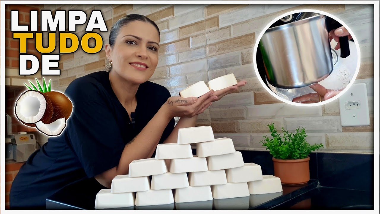 COM 2 LITROS DE ÓLEO FIZ UM SABÃO DE COCO LIMPA TUDO COM🤑 QUALIDADE = ECONOMIA DOMÉSTICA 🤑