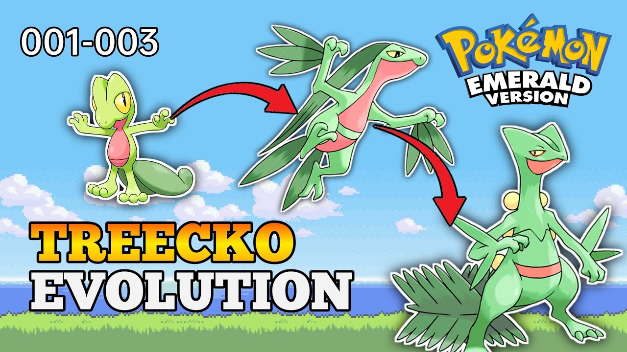 How To Evolve Treecko into Grovyle and Sceptile In Pokemon Emerald | Hoenn Pokedex