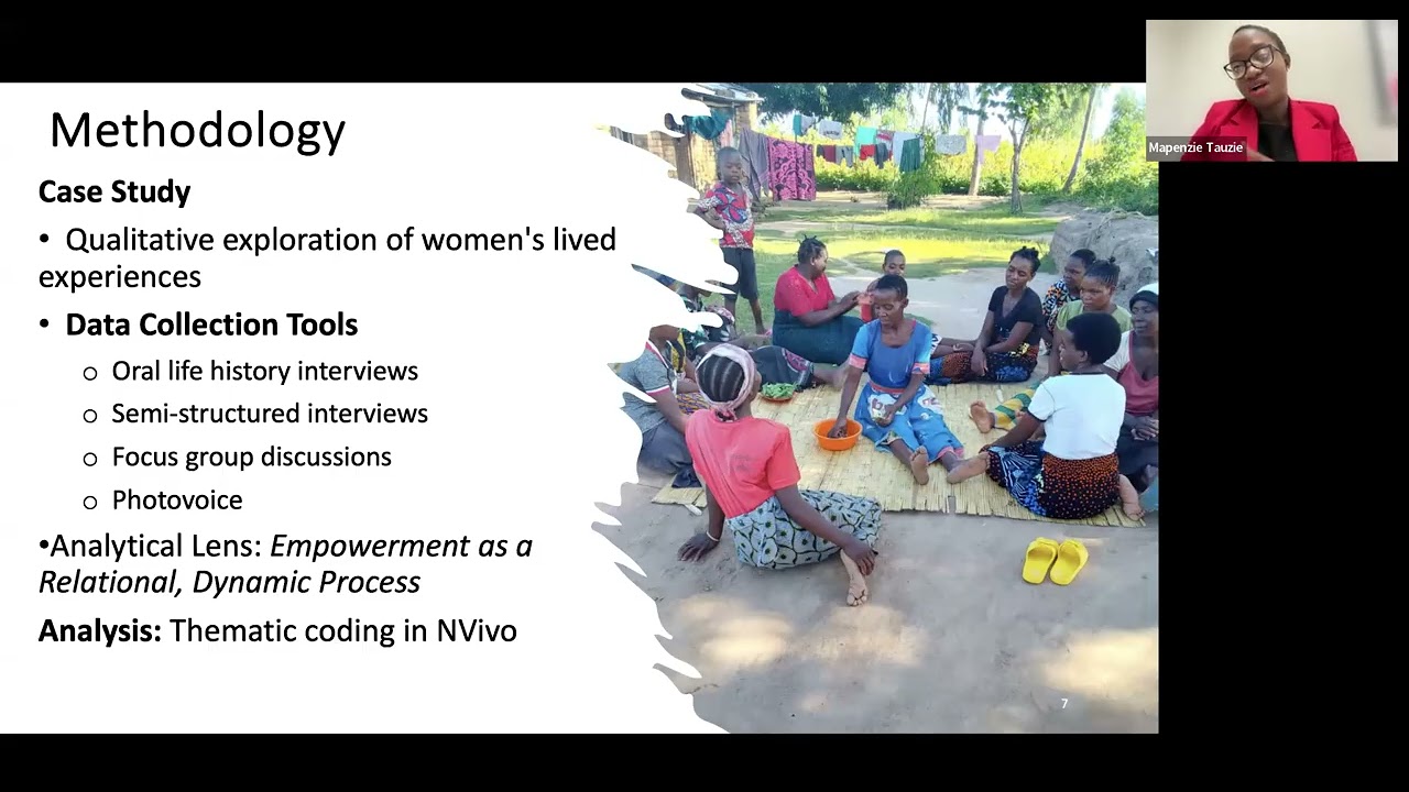 Dr Mapenzie Tauzie | Women's everyday experience Malawi agriculture livelihoods & social relations