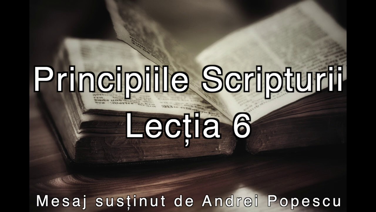 Principiile Scripturii - Lectia 6 - Relatii rupte