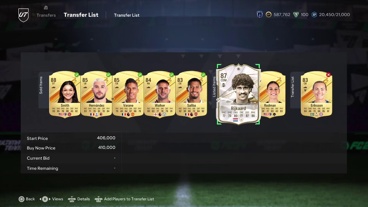 EA FC24 ps5 selling 1m coin team