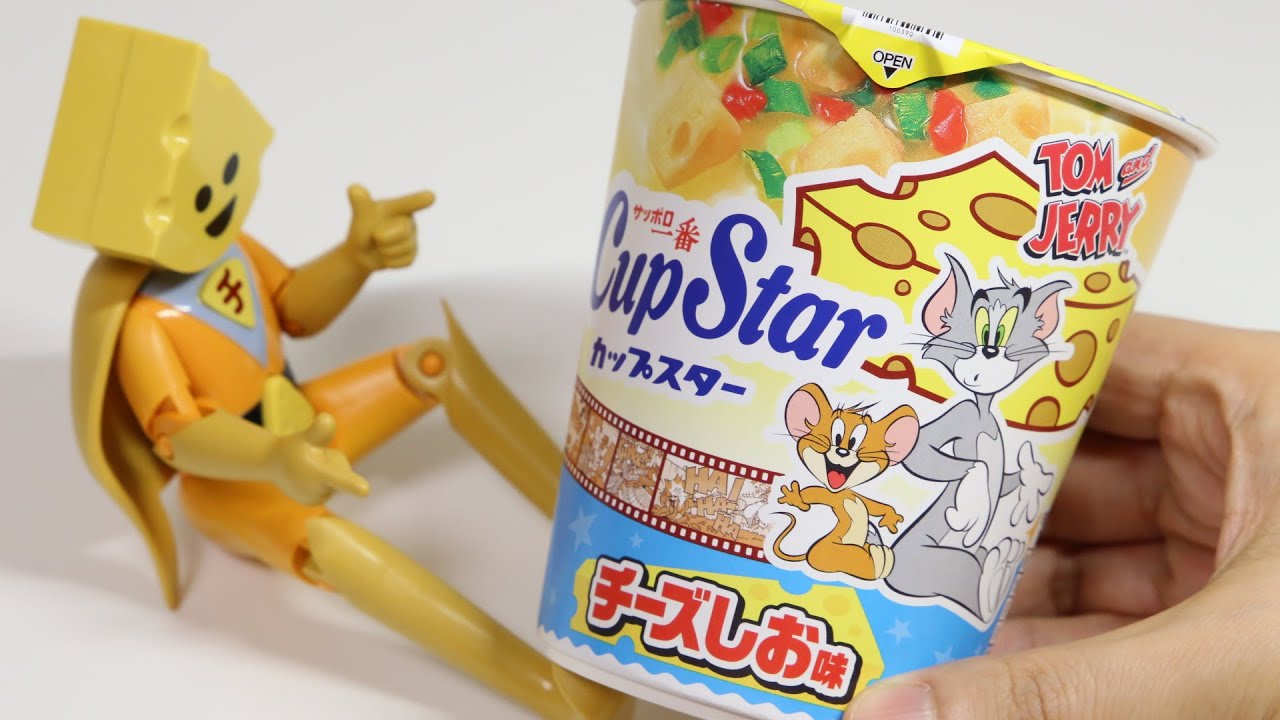 Tom and Jerry Cheese Salt Cup Noodles with Alien Cheese Timer