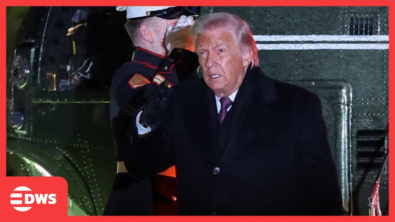 FULL HISTORIC ARRIVAL: Donald Trump Returns to White House Following WEF Davos | AC1Z