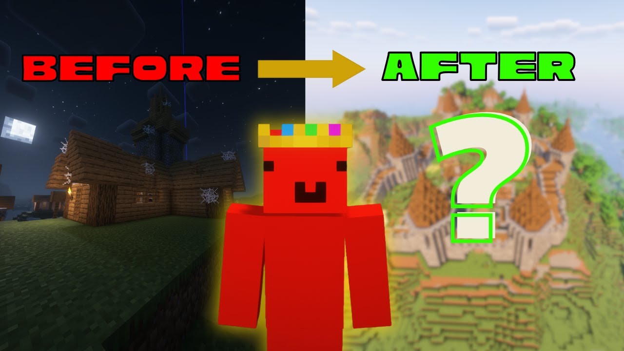 I build a GIANT CASTLE in minecraft hardcore
