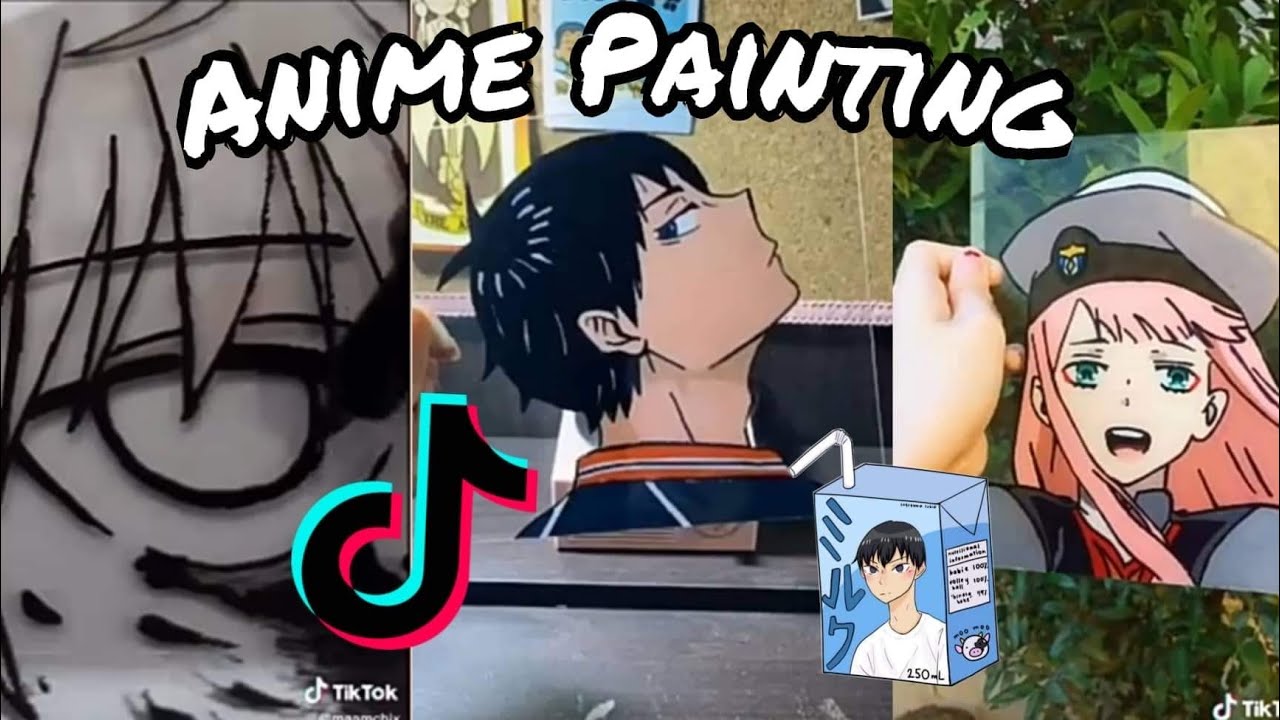 anime glass painting 🎨🧚🏻‍♀️| Tiktok Compilation