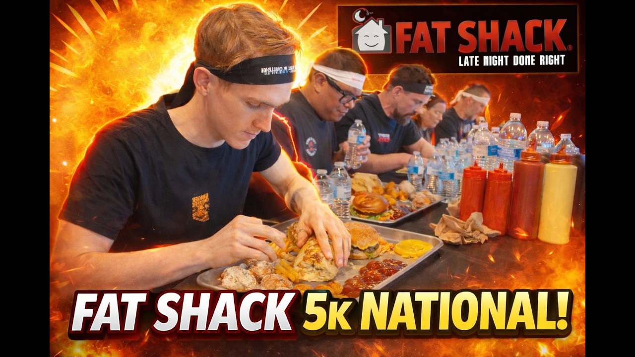 5000 Calories in 15 Minutes | Fat Shack 5K Challenge (National Competition)
