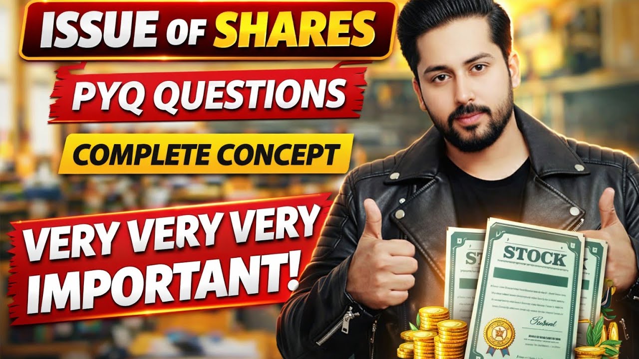 Issue of Shares PYQs | Complete Concept | Day-9 | Board Exam Special | ISC Accountancy Class 12 |