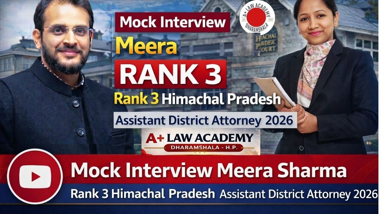 Meera Rank 3 | Mock Interview | Himachal Pradesh Assistant District Attorney 2026 | Arun Bhargava