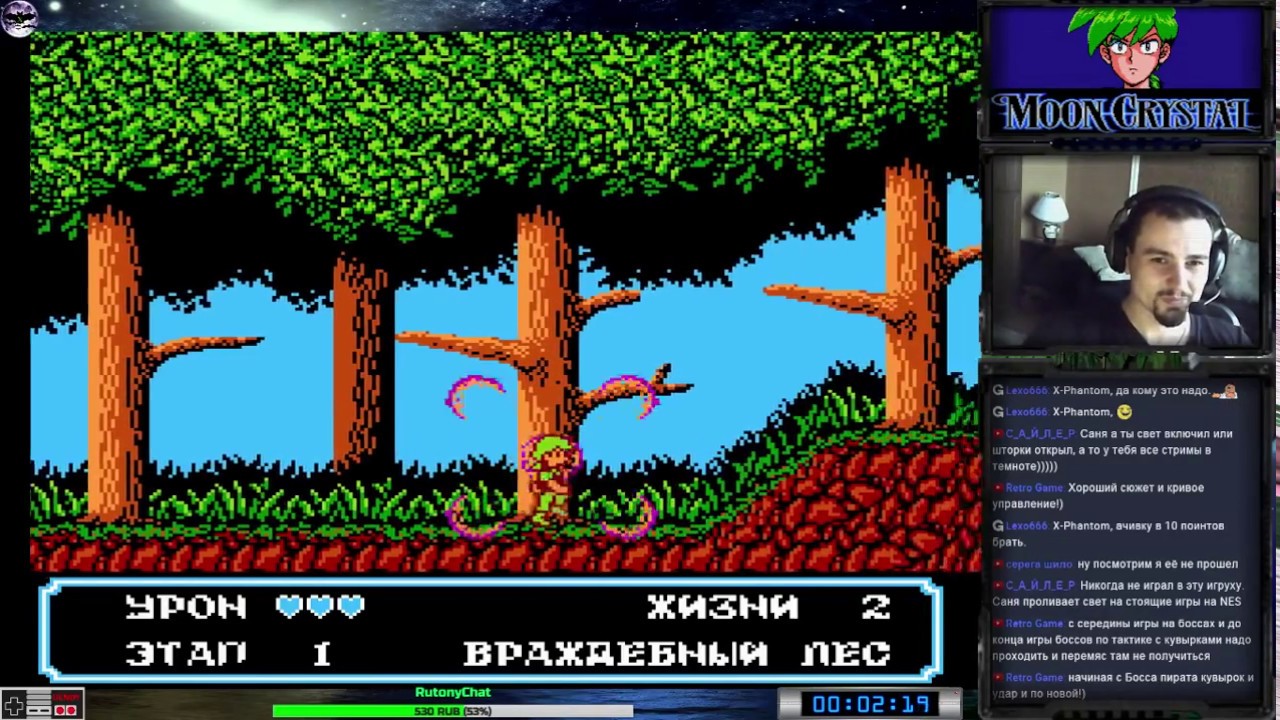 Moon Crystal прохождение 100%| Игра на (Dendy, Nes, Famicom, 8 bit) 1992 Live cтрим HD [RUS]