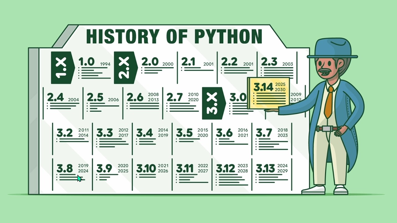 A History of Python Versions and Features: Early Days &rarr; Python 3.3