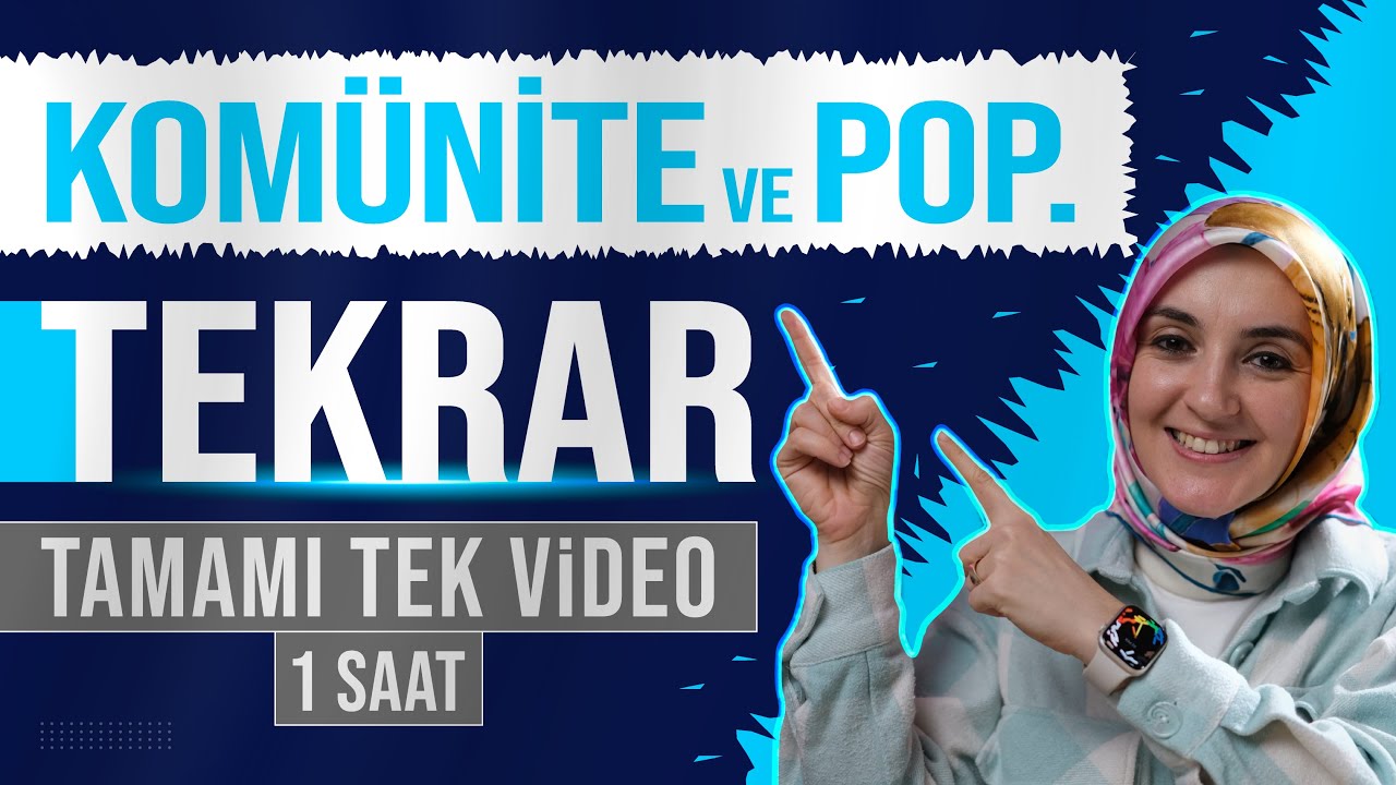 10) Komünite ve Popülasyon Ekolojisi FULL TEKRAR | 11. Sınıf Biyoloji, AYT Biyoloji Konu Anlatımı 10