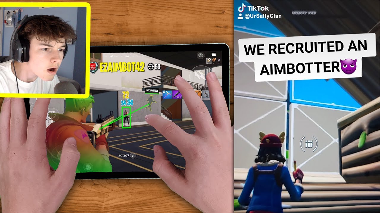 I Caught my TIKTOK Clan using AIMBOT in Fortnite Mobile...