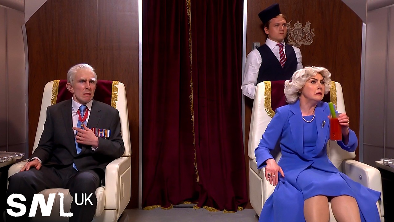 King Charles and Queen Camilla Fly Home | Cold Open | SNLUK
