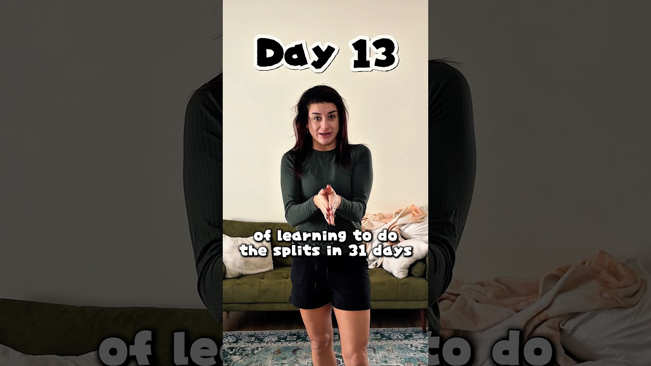 13-й день обучения шпагату за 31 день.