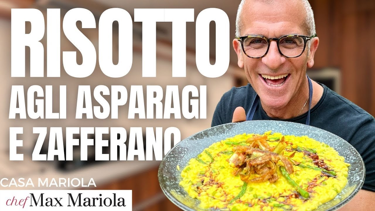 RISOTTO agli ASPARAGI e ZAFFERANO (di una CREMOSITÀ Pazzesca!!!) Ricetta di Chef Max Mariola