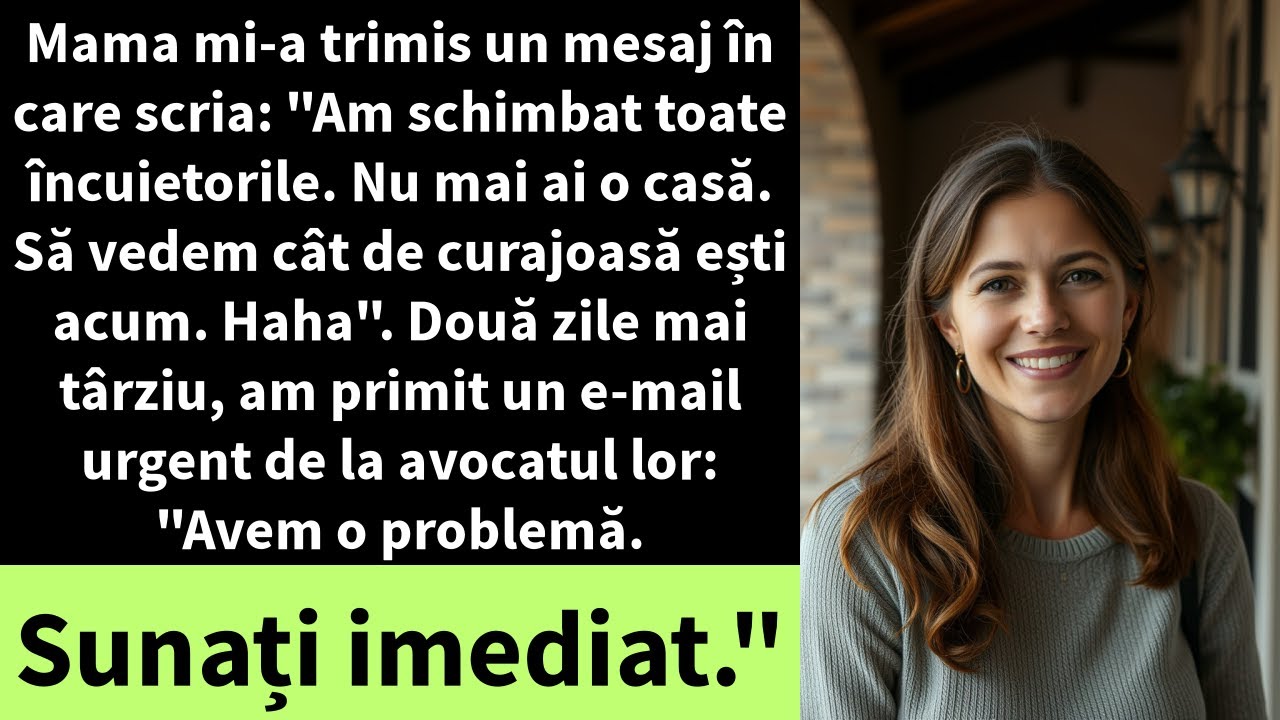Mama mi-a trimis un mesaj în care scria: 