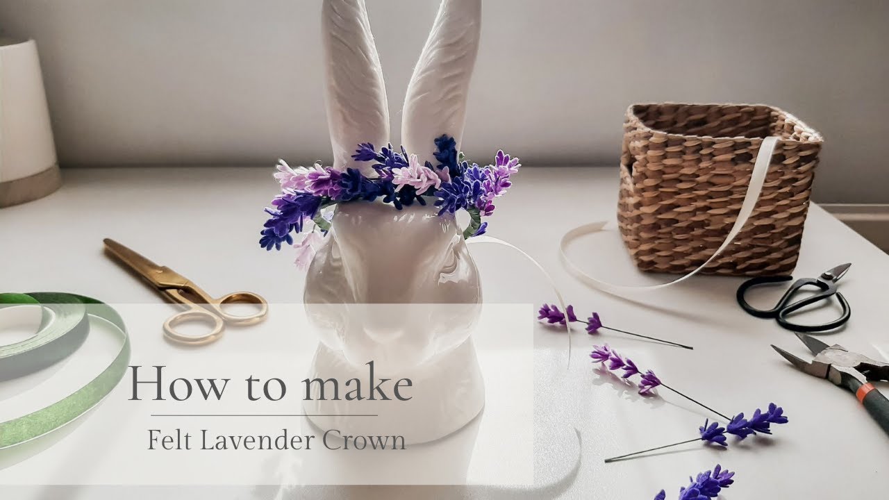 How to makle a flower crown with felt lavender flowers