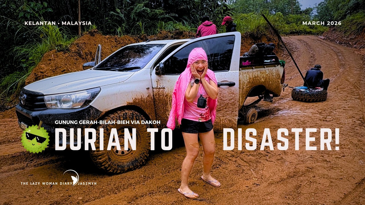 Gunung Gerah-Bilah-Bieh | Pos Dakoh, Kelantan 🇲🇾 Wild Durian | Jungle Cooking & Wheel Falling Off |