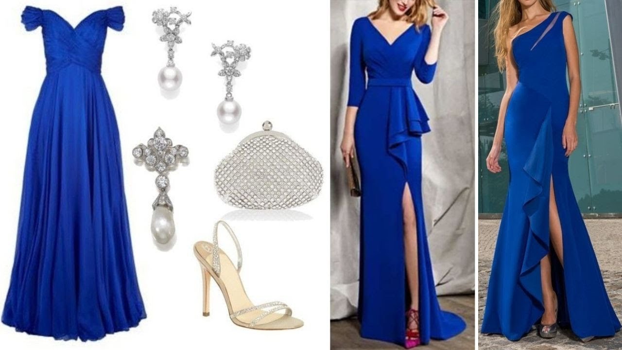 BELLOS VESTIDOS EN AZUL REY PARA EVENTOS MODA 2022😍BEAUTIFUL DRESSES IN BLUE KING FOR EVENTS