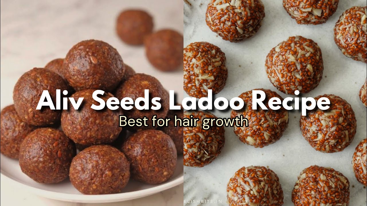 Aliv Seed Ladoo Recipe | hair and skin laddu recipe 