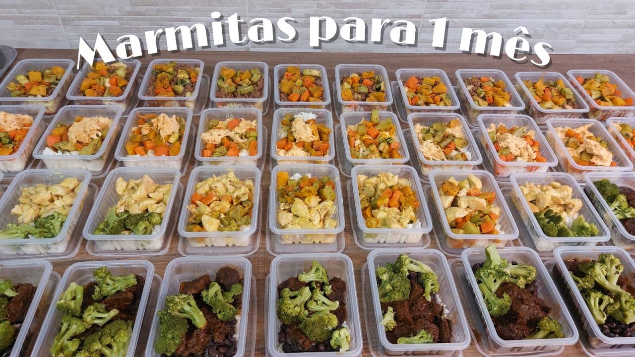 Como fazer marmitas para um mês inteiro | Opções de Cardápio e Dicas de Congelamento