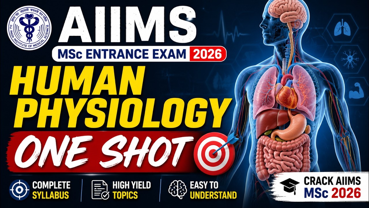 AIIMS MSc Biotechnology Entrance Exam 2026 | Human Physiology in One Shot 💯 Most Important Questions