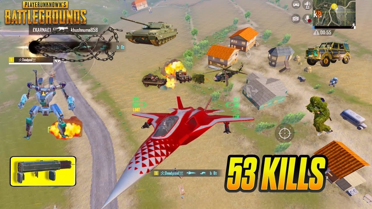 Fighters jet op skills🔥Unlucky Gameplay Solo v Squad Rush😎