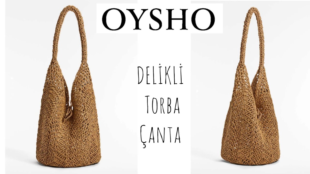 OYSHO MARKA DELİKLİ TORBA ÇANTA YAPIMI🧶 #markachallenge