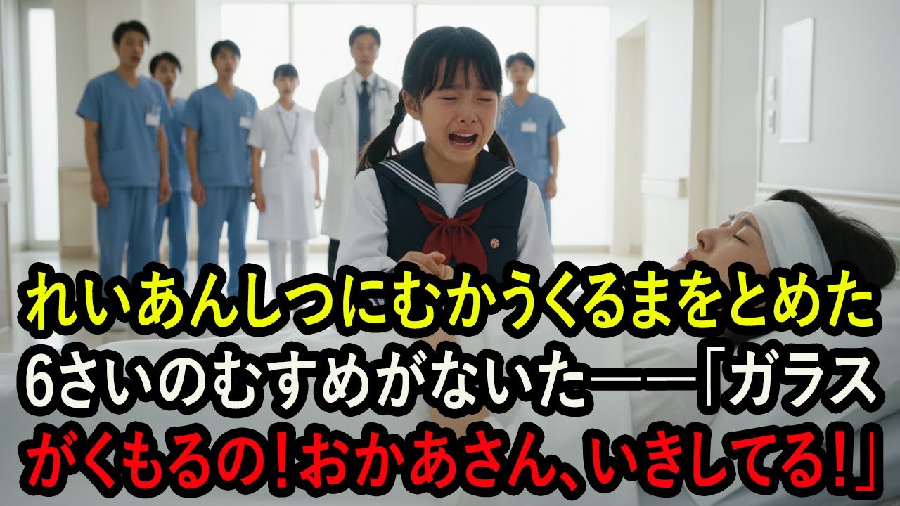 れいあんしつにむかうくるまをとめた6さいのむすめがないた――「ガラスがくもるの！おかあさん、いきしてる！」  じんせいのきょうくん