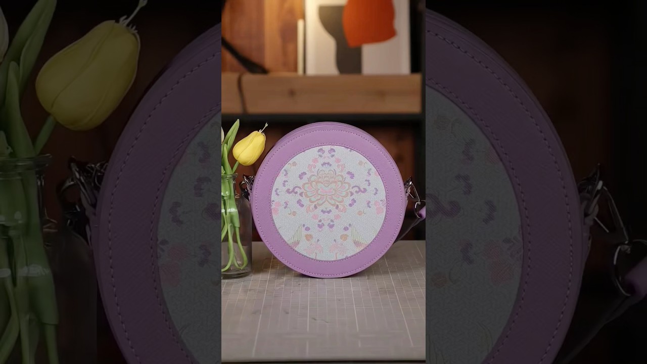 Beautiful purple brocade round cake wrappers