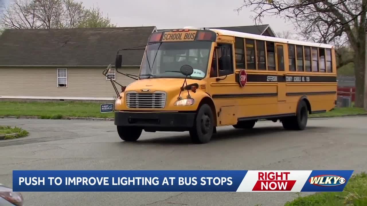 Louisville officials push to improve lighting at school bus stops