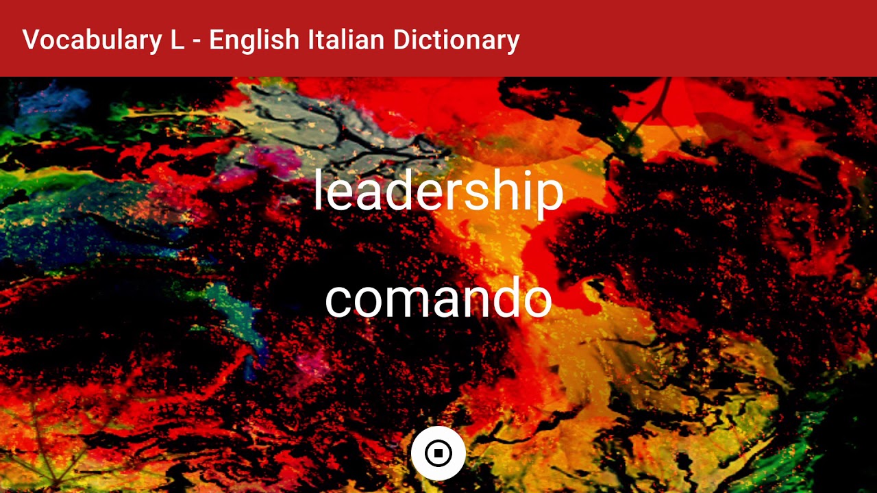 English - Italian Dictionary - Vocabulary L