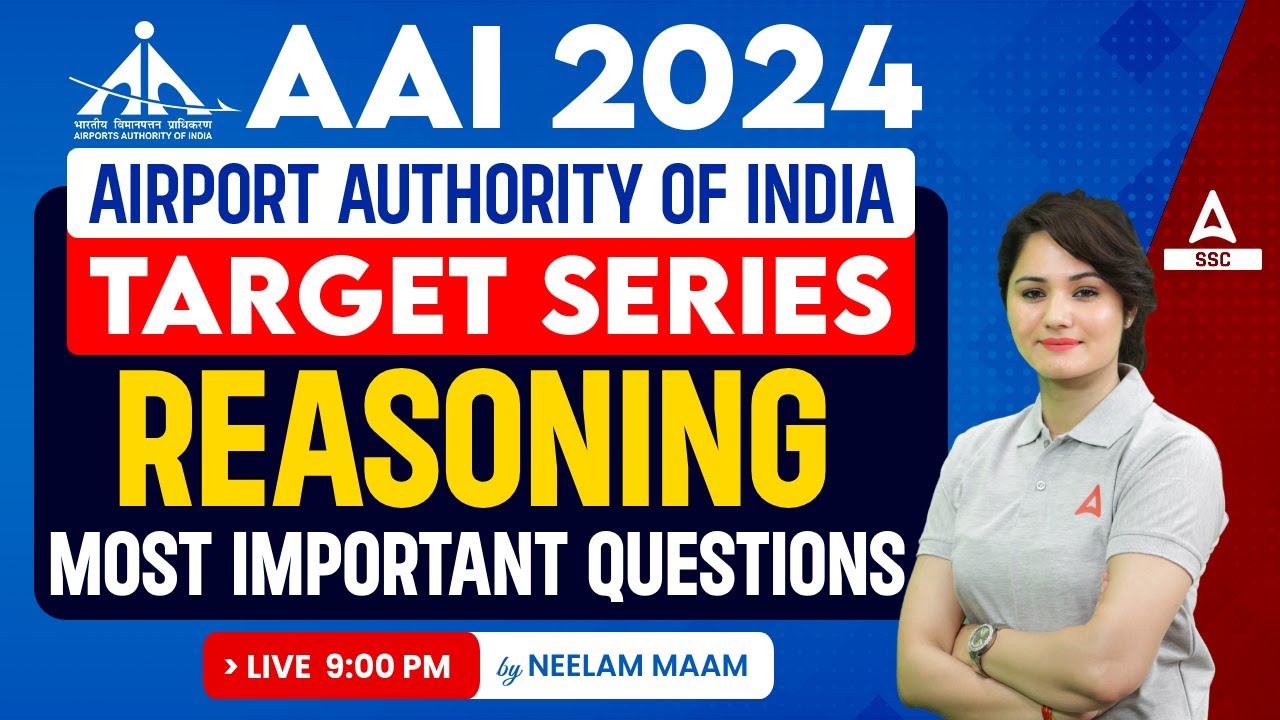 AAI Recruitment 2023 | AAI Reasoning Classes Most important questions | Reasoning by Neelam Gahlot
