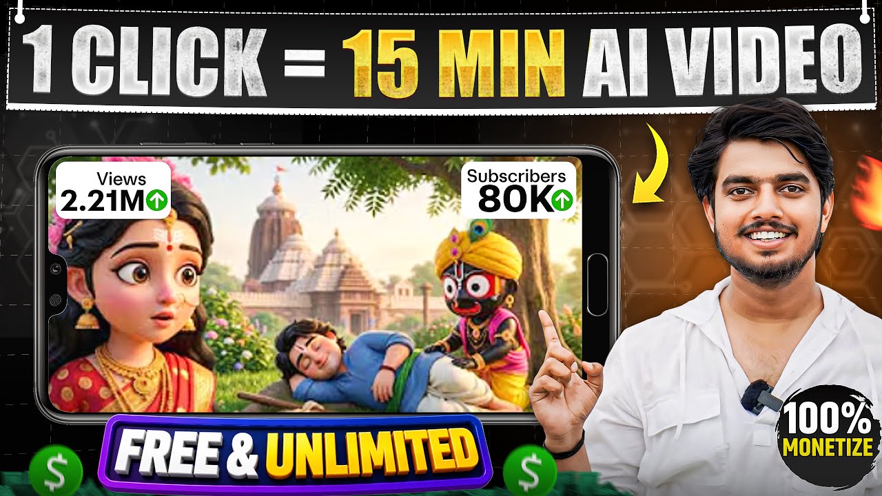 Long AI Video Kaise Banaye (15 Min) Using Just 1 Prompt🔥|| Ai Automation 2026