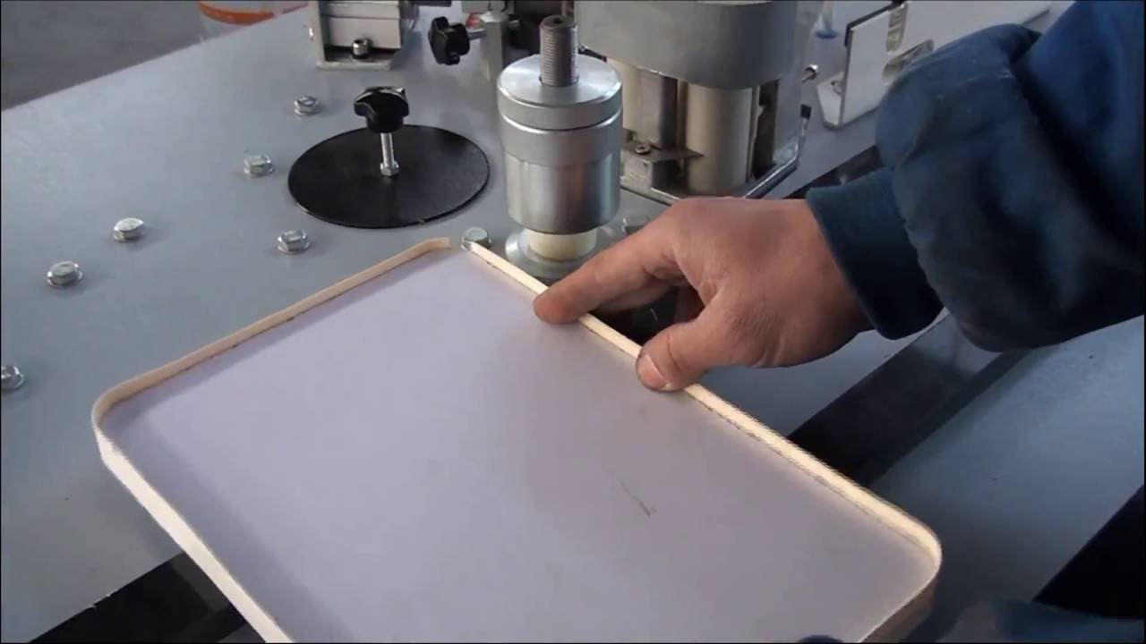 Straight and Curve Edgebanding Demo - By Lonjan Manual Edgebanders